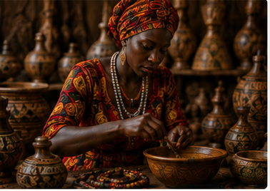 Artisane potière camerounaise